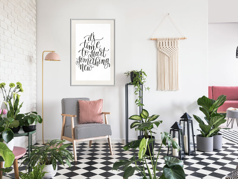 Poster - It's Time  - wit passepartout