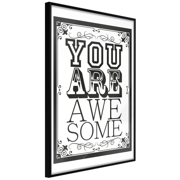 Poster - You Are Awesome  - zwart