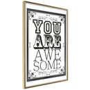 Poster - You Are Awesome  - goud