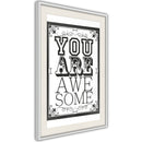 Poster - You Are Awesome  - wit passepartout