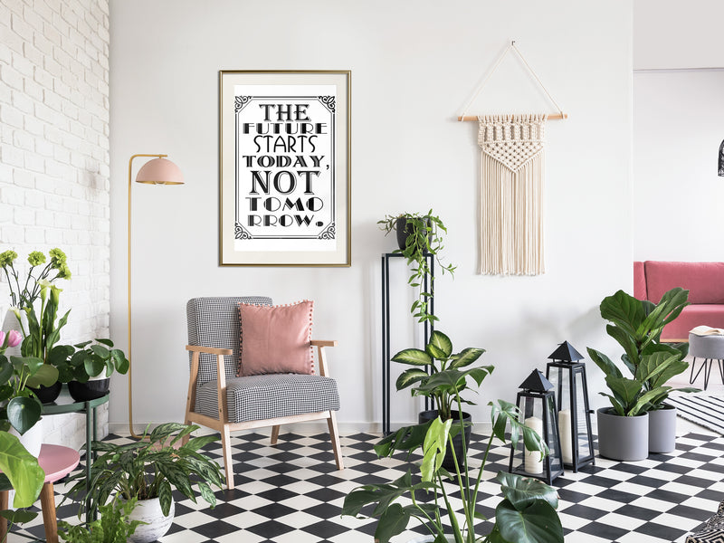 Poster - Future  - goud passepartout