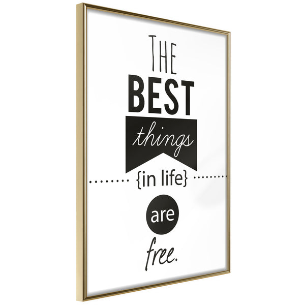 Poster - The Best Things   - goud