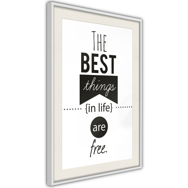 Poster - The Best Things   - wit passepartout