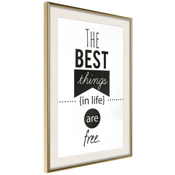 Poster - The Best Things   - goud passepartout