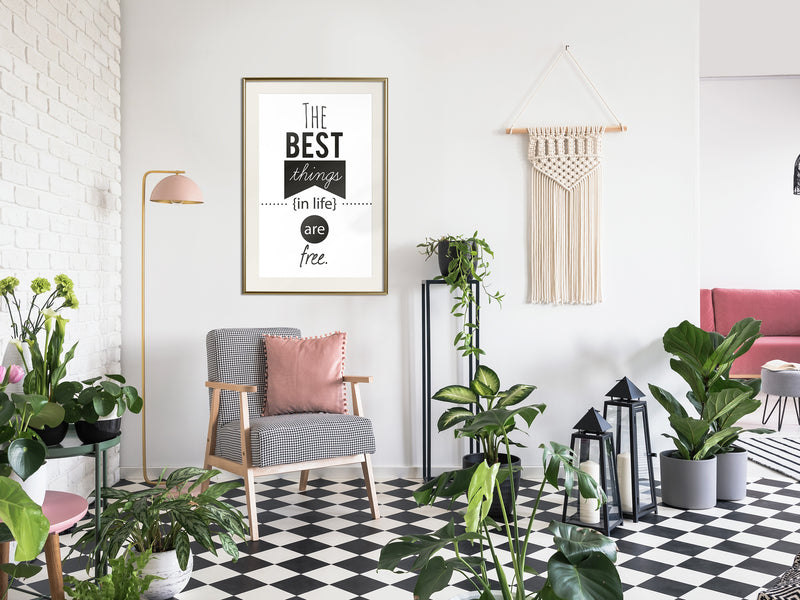 Poster - The Best Things   - goud passepartout