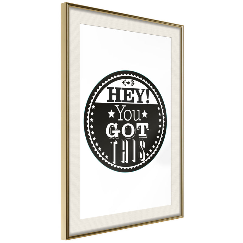 Poster - You Got This  - goud passepartout