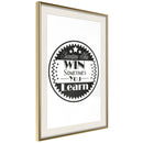 Poster - Sometimes  - goud passepartout