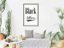 Poster - Black Lettering  - zwart passepartout
