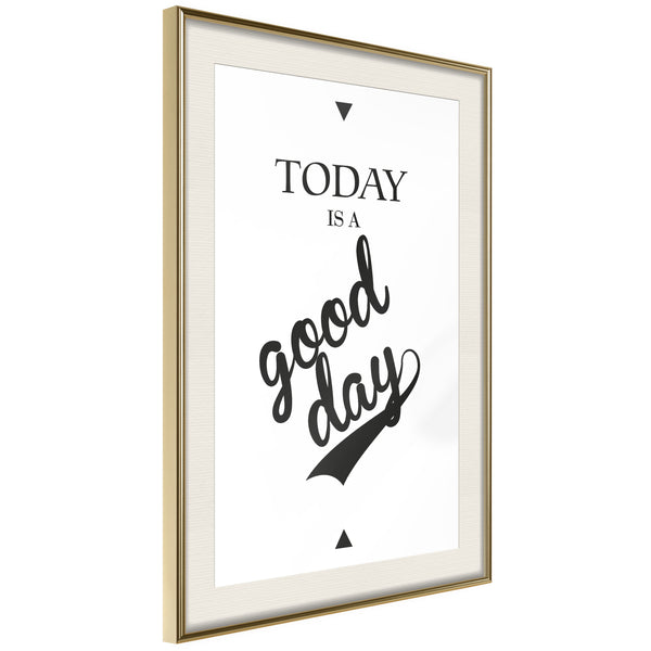 Poster - Today III  - goud passepartout