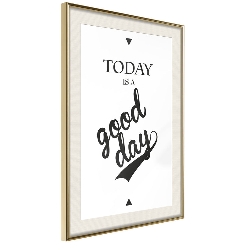 Poster - Today III  - goud passepartout