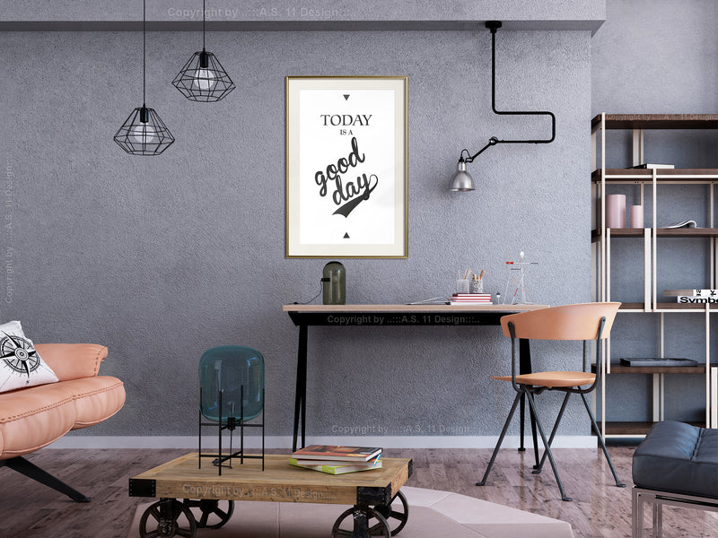 Poster - Today III  - goud passepartout