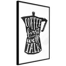 Poster - Coffee First  - zwart