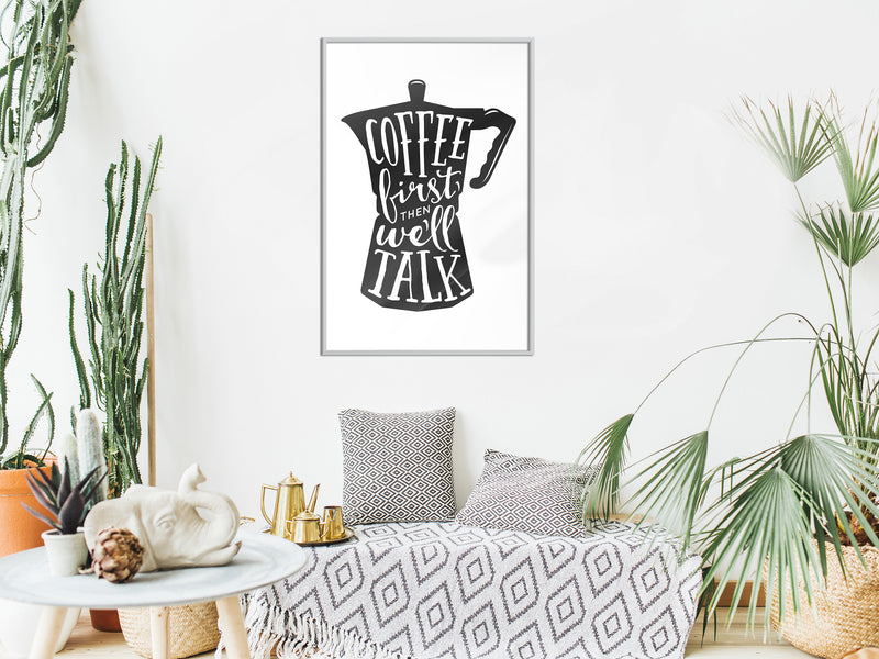 Poster - Coffee First  - wit