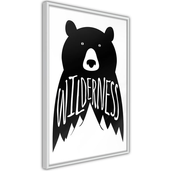 Poster - Wild Bear  - wit