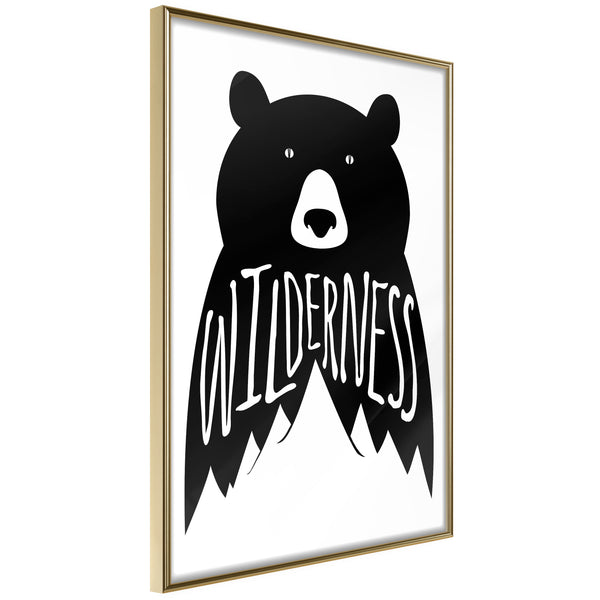 Poster - Wild Bear  - goud
