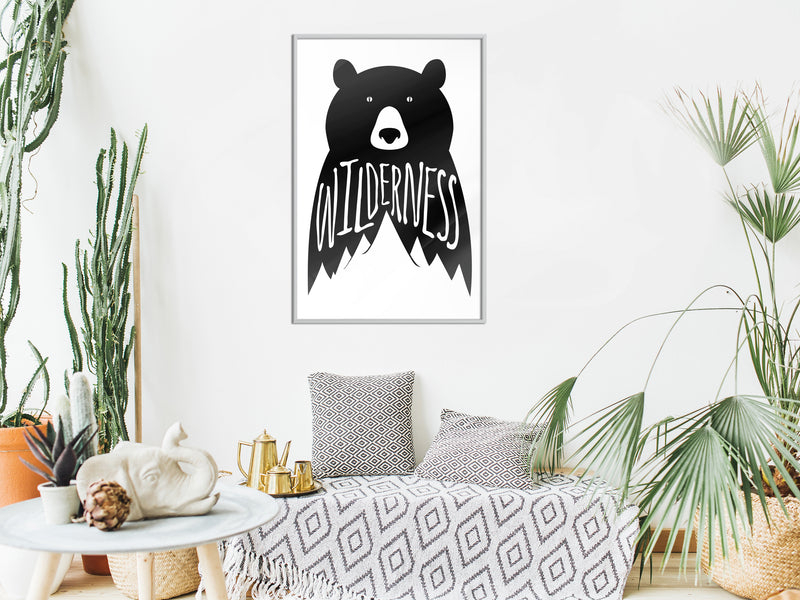 Poster - Wild Bear  - wit