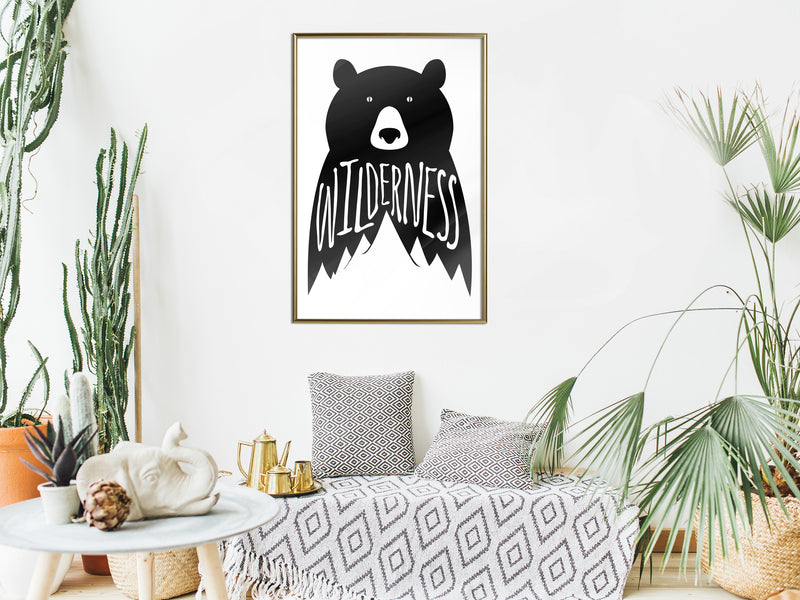 Poster - Wild Bear  - goud