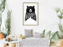 Poster - Wild Bear  - goud passepartout