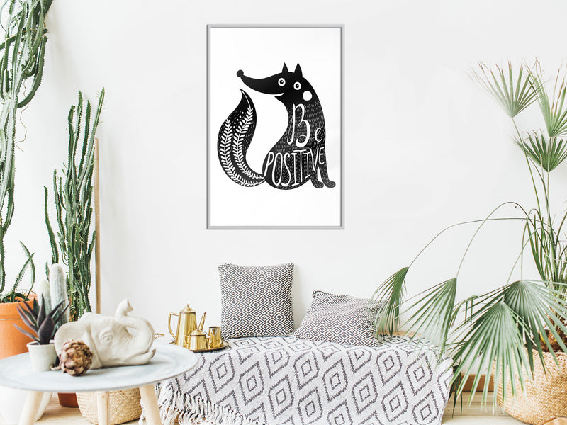 Poster - Positive Fox  - wit