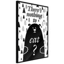 Poster - Hungy Bear  - zwart