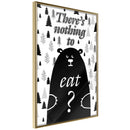 Poster - Hungy Bear  - goud