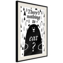Poster - Hungy Bear  - zwart passepartout