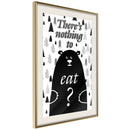 Poster - Hungy Bear  - goud passepartout
