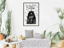 Poster - Hungy Bear  - zwart passepartout