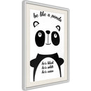 Poster - Tolerant Panda  - wit passepartout