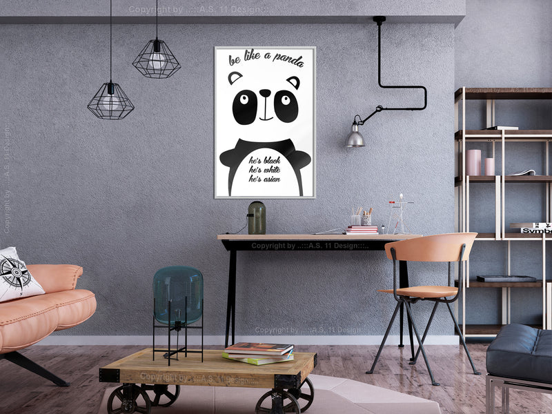 Poster - Tolerant Panda  - wit