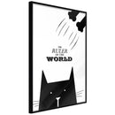 Poster - Bossy Cat  - zwart