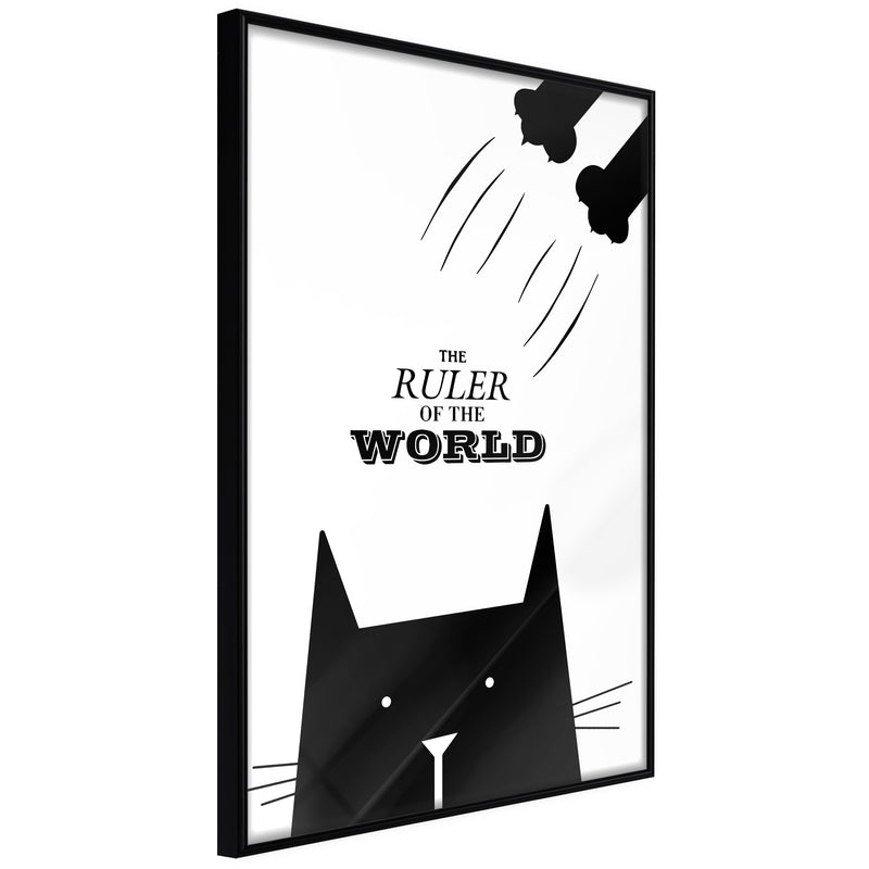 Poster - Bossy Cat  - zwart