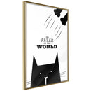 Poster - Bossy Cat  - goud