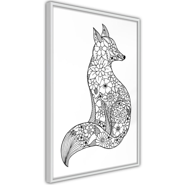 Poster - Openwork Fox  - wit