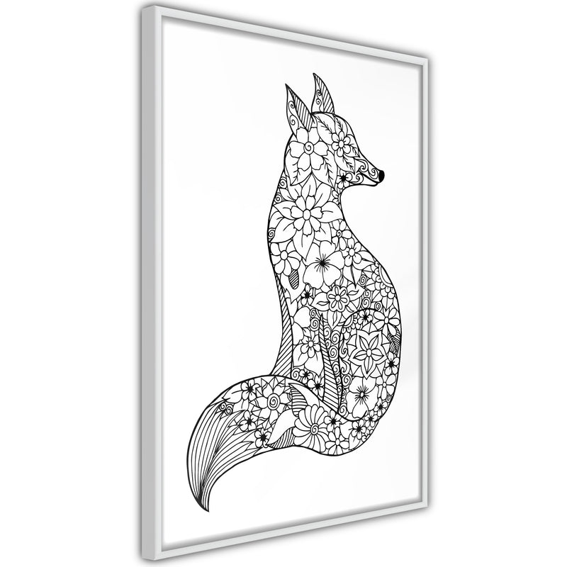 Poster - Openwork Fox  - wit