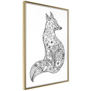 Poster - Openwork Fox  - goud