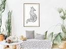 Poster - Openwork Fox  - goud passepartout