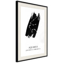 Poster - Zodiac: Aquarius I  - zwart passepartout