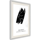 Poster - Zodiac: Aquarius I  - wit passepartout