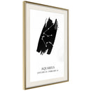 Poster - Zodiac: Aquarius I  - goud passepartout