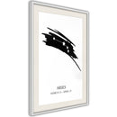 Poster - Zodiac: Aries I  - wit passepartout