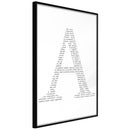 Poster - Capital A  - zwart
