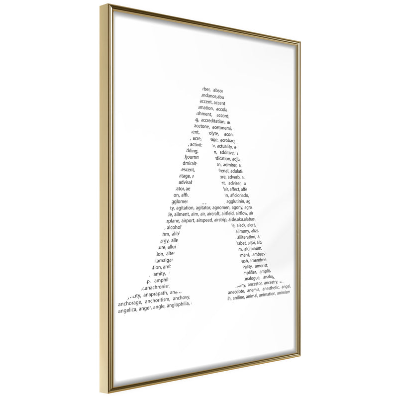 Poster - Capital A  - goud
