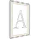 Poster - Capital A  - wit passepartout