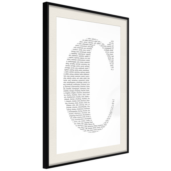 Poster - Capital C  - zwart passepartout