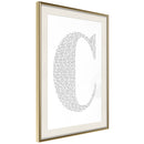 Poster - Capital C  - goud passepartout