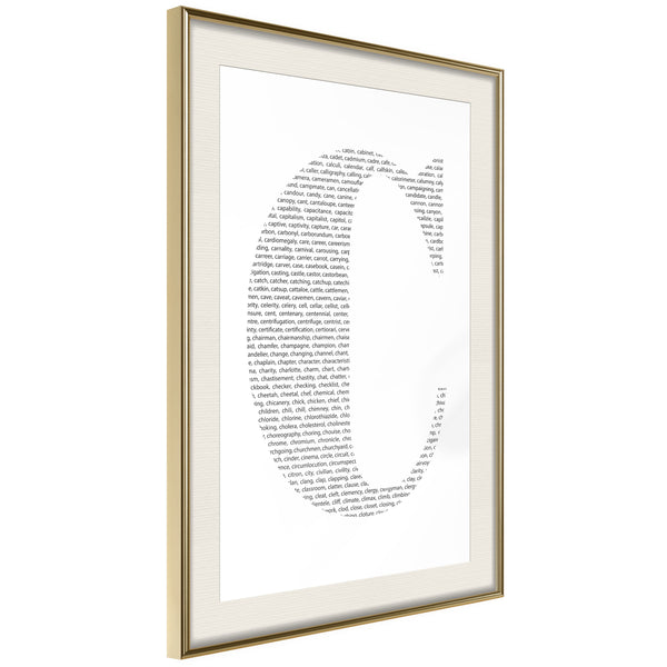 Poster - Capital C  - goud passepartout