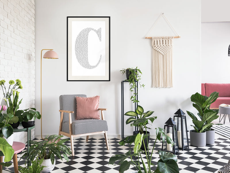 Poster - Capital C  - zwart passepartout