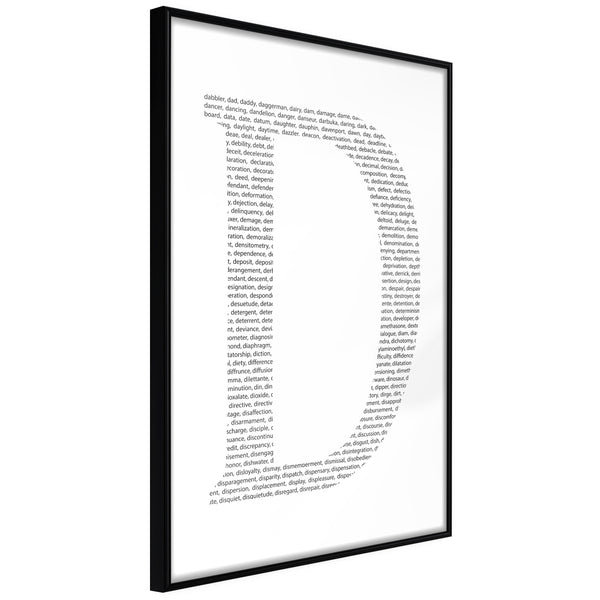 Poster - Capital D  - zwart