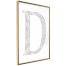Poster - Capital D  - goud